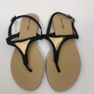Charlie Paige Sandals Gold Detail